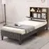 Single Bed Frame with Storage Headboard - Multi, Velvet
