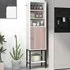 Single Door 4 Shelf Storage Cabinet - White