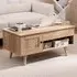 Single Door Single Shelf Lift Top Coffee Table - Cream