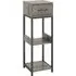 Single Drawer 3 Shelf Indoor Plant Stand - Grey