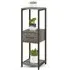Single Drawer 3 Shelf Metal Plant Stand - Grey
