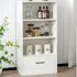 Single Drawer 3 Shelf Storage Cabinet - White