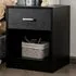 Single Drawer Bedside Table - Black