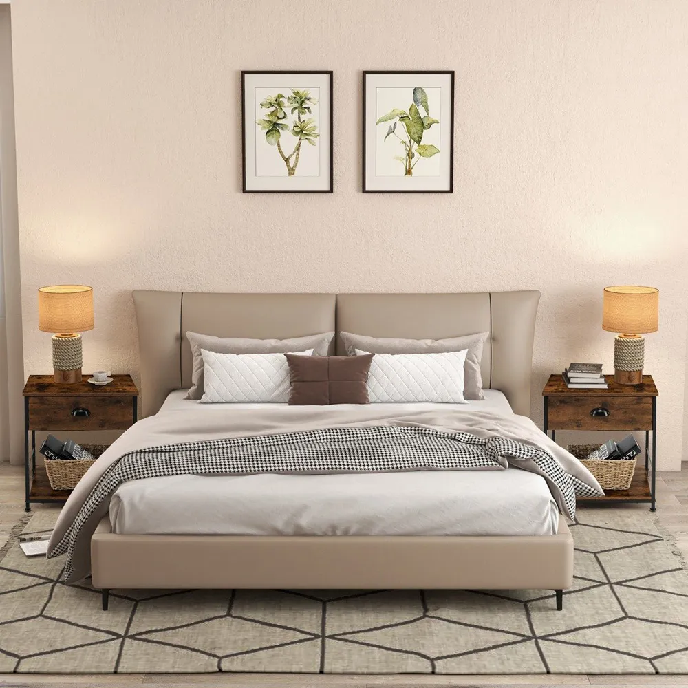 Single Drawer Bedside Table - Brown