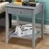 Single Drawer Bedside Table Set of 2 - Grey