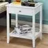 Single Drawer Bedside Table Set of 2 - White