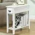 Single Drawer Bedside Table - White