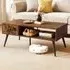 Single Drawer Coffee Table with Shelf - Brown