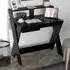 Single Drawer Computer Desk with Monitor Stand - Black