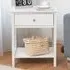 Single Drawer Nightstand Set of 2 - White
