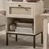 Single Drawer Nightstand with Shelf - Brown, Rattan