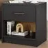 Single Drawer Nightstand with Shelf - Dark Grey