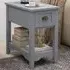 Single Drawer Nightstand with Shelf - Grey