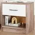 Single Drawer Nightstand with Shelf - Oak