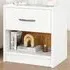 Single Drawer Nightstand with Shelf - White