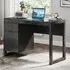 Single Drawer Single Door Computer Desk - Black, Wood