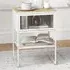 Single Flip Up Door Side Table with Shelf - White