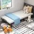 Single Folding Bed with Mattress - Black