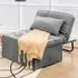 Single Light Grey 4 in 1 Convertible Sofa Bed
