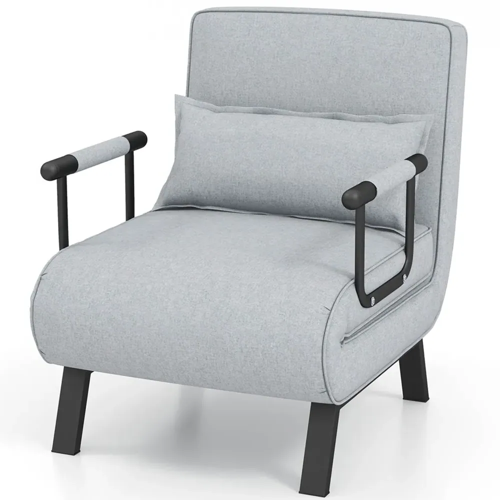 Single Light Grey Sofa Bed