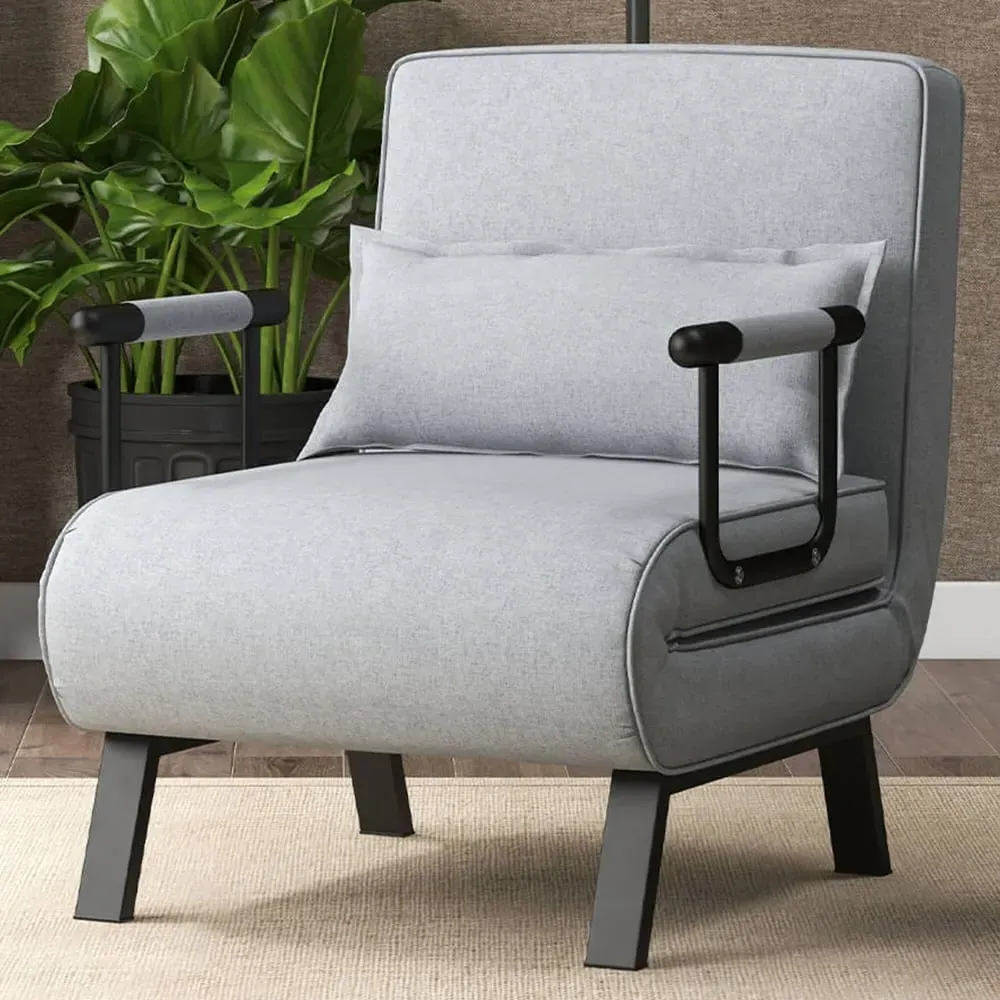 Single Light Grey Sofa Bed image