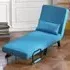 Single Seater Convertible Sofa Bed - Blue