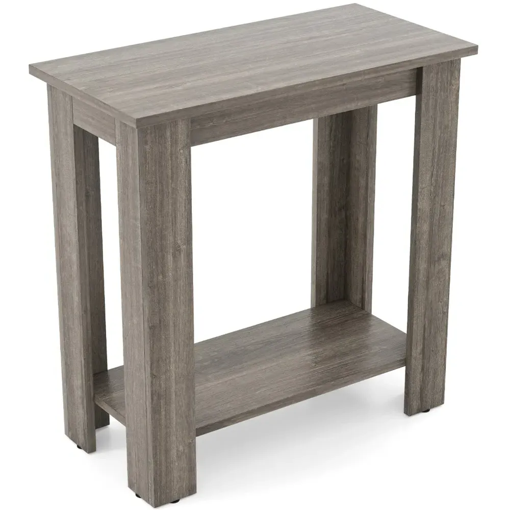 Single Shelf End Table - Grey