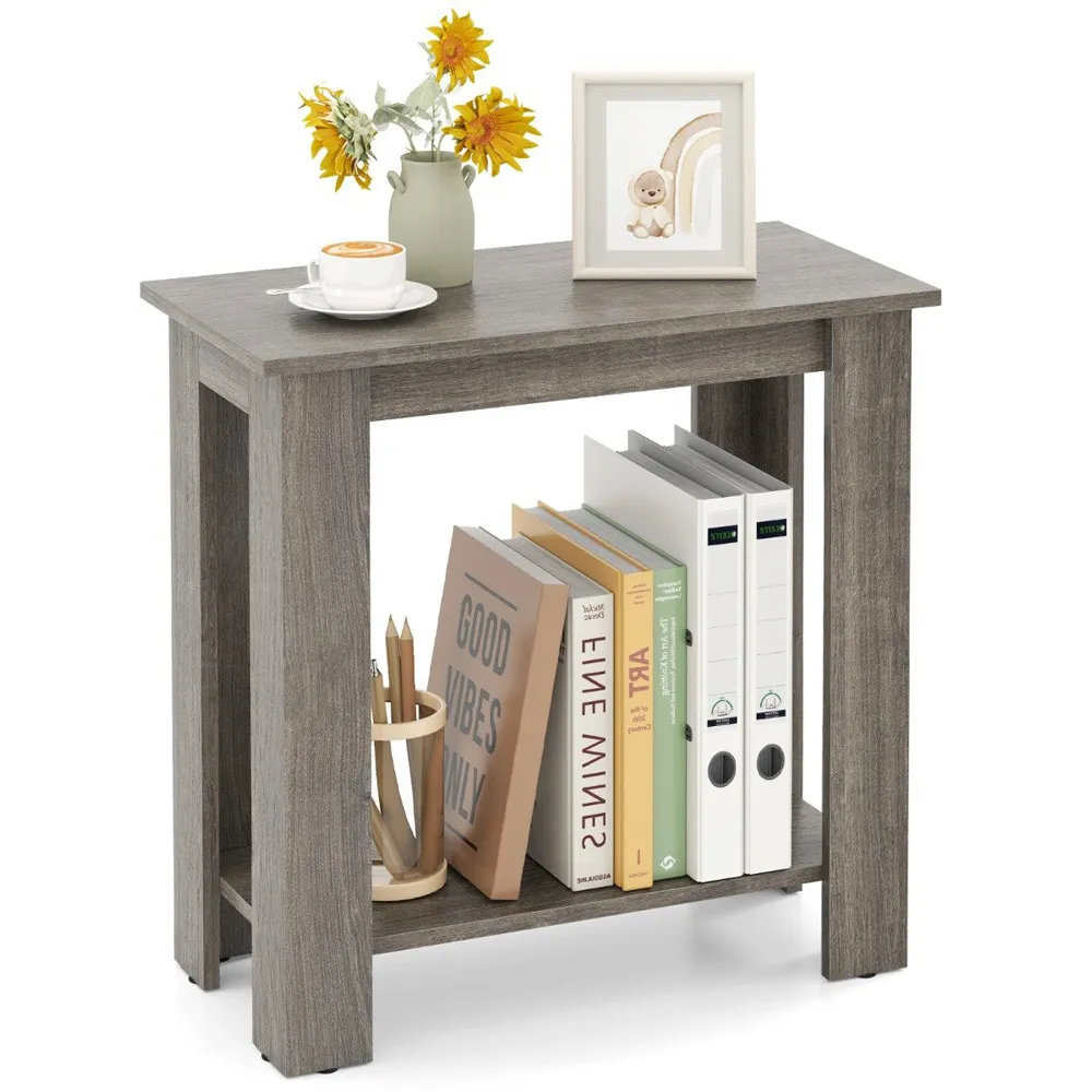 Single Shelf End Table - Grey