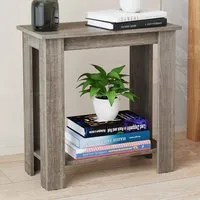 Single Shelf End Table - Grey