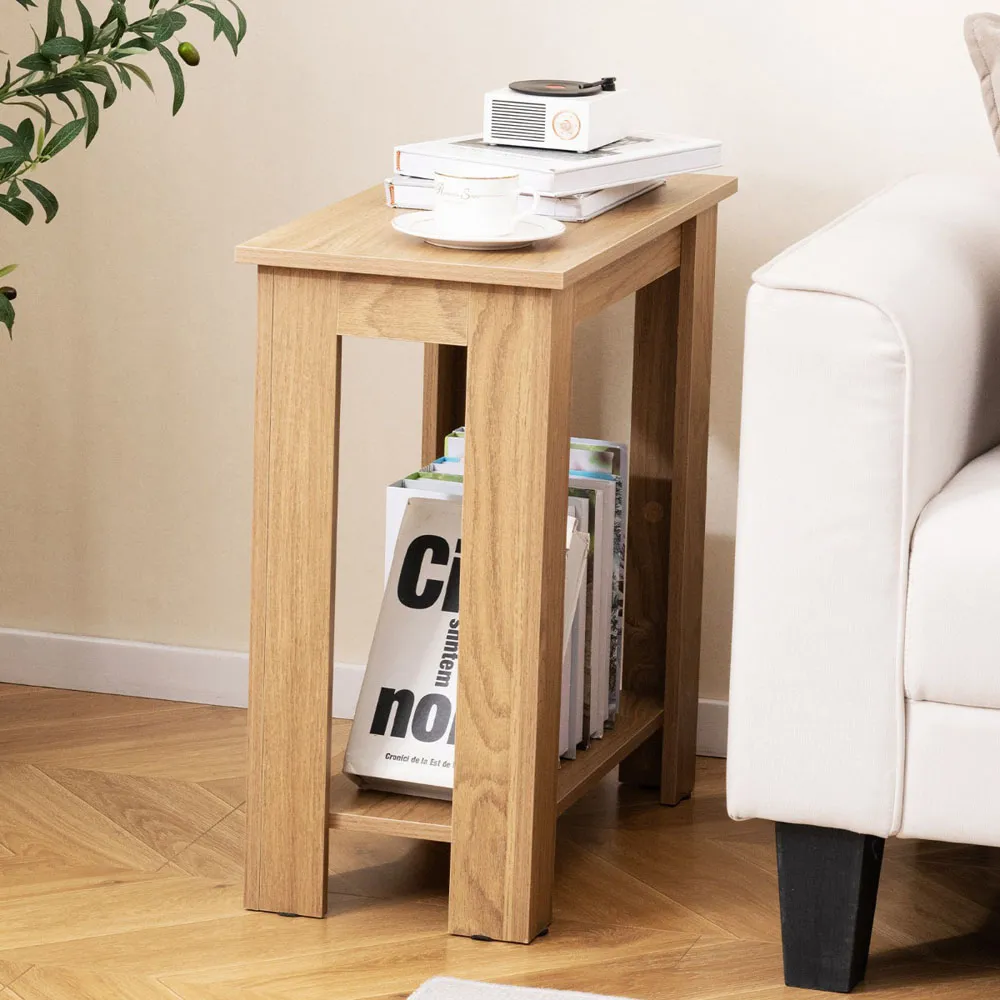 Single Shelf End Table - Natural