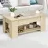 Single Shelf Lift Top Coffee Table - Cream