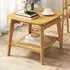 Single Shelf Side Table - Bamboo, Faux Rattan