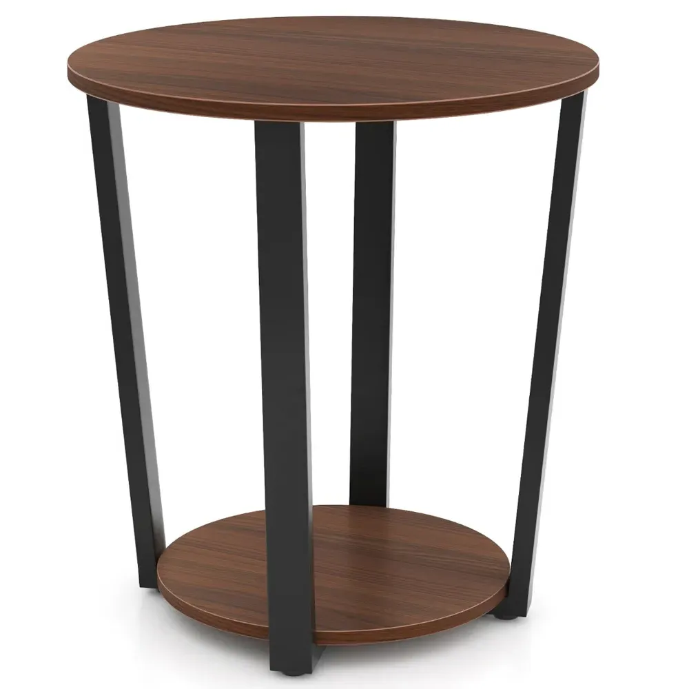 Single Shelf Side Table - Brown, Walnut