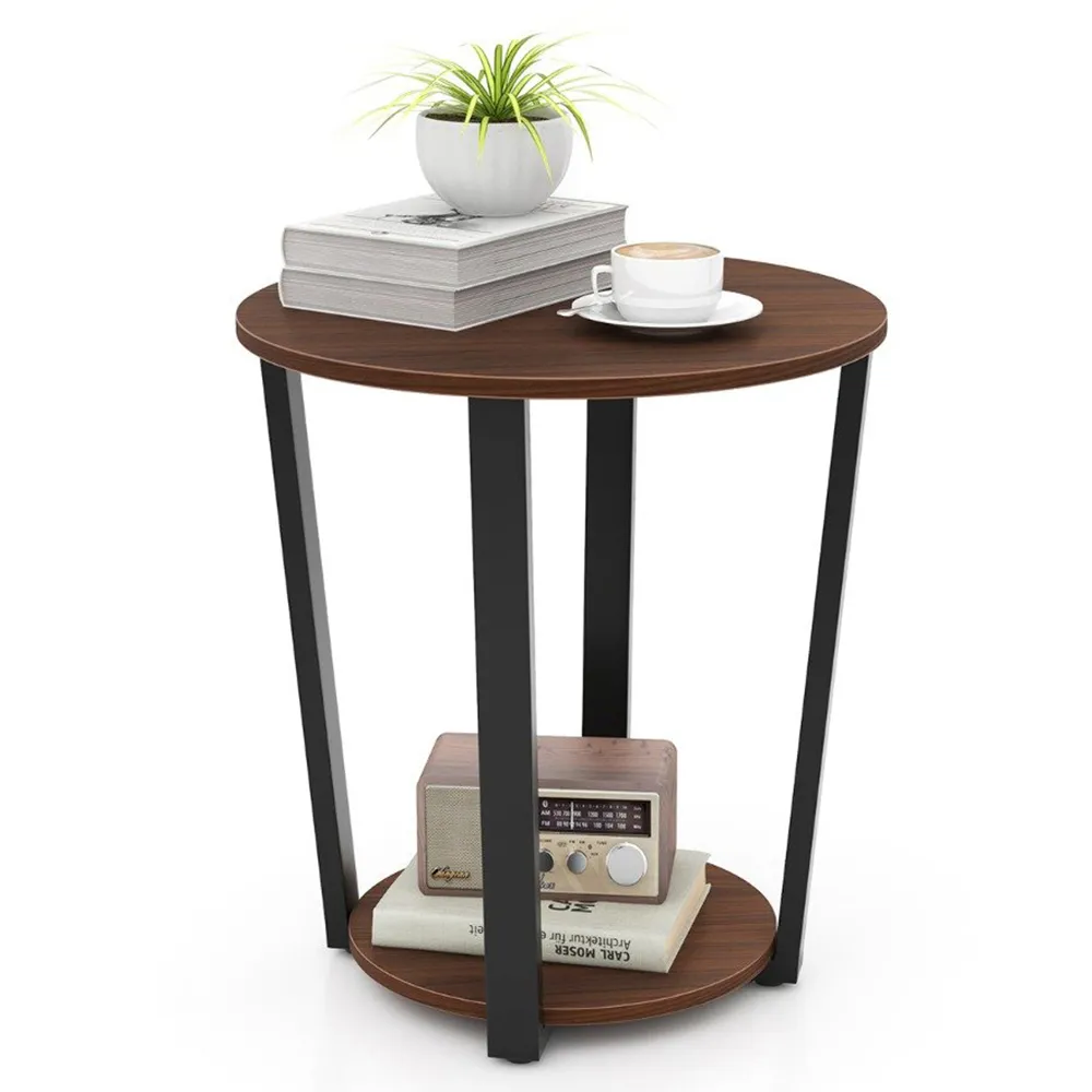 Single Shelf Side Table - Brown, Walnut
