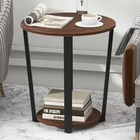 Single Shelf Side Table - Brown, Walnut