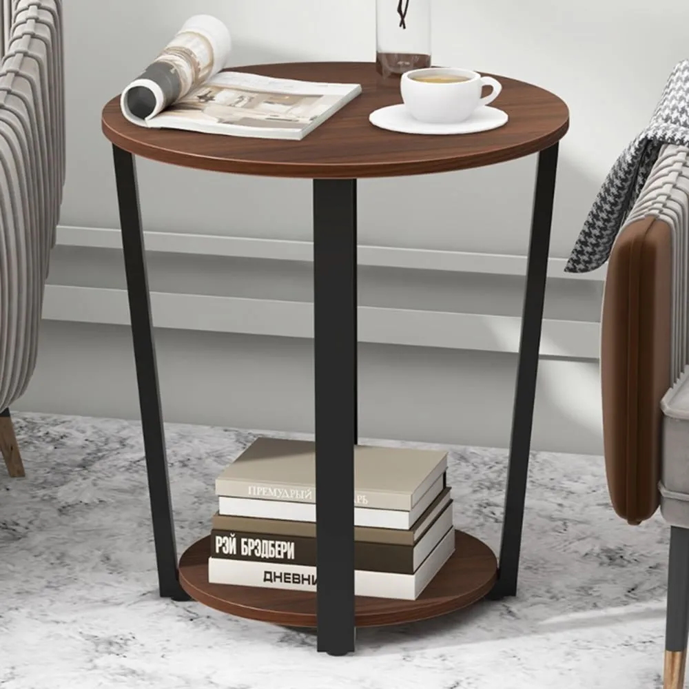 Single Shelf Side Table - Brown, Walnut