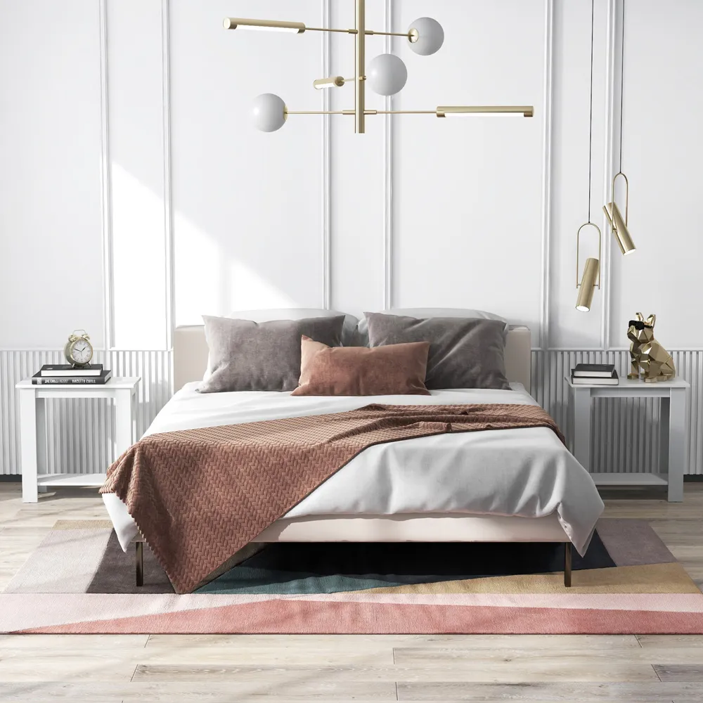 Single Shelf Side Table - White