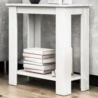 Single Shelf Side Table - White