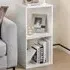 Single Shelf Stackable Nightstand Set of 2 - White
