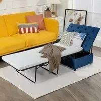 Single Sleeper Convertible Sofa Bed with Mattress - Blue