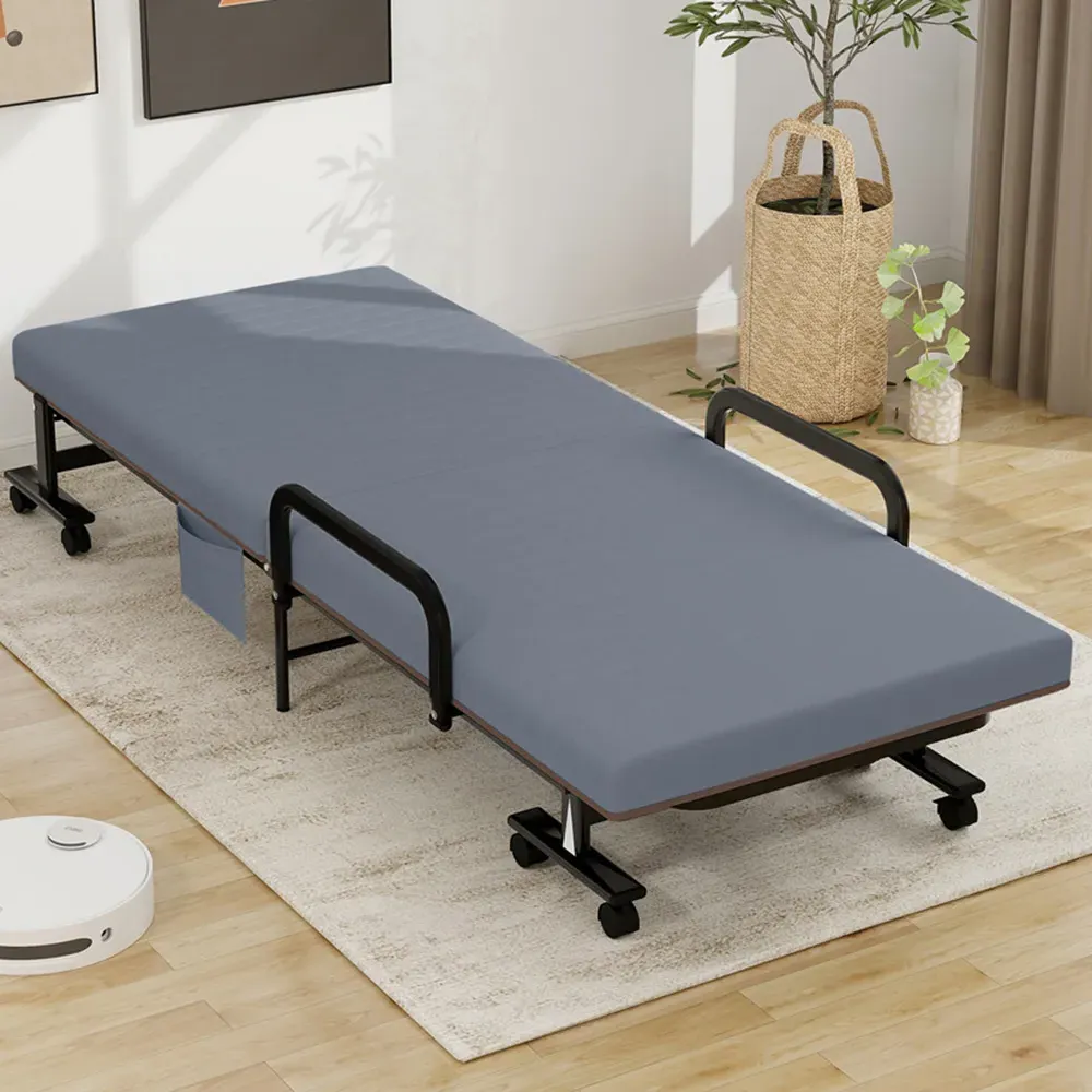 Single Sleeper Folding Sofa Bed with Mattress - Grey