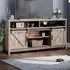 Sliding Door Farmhouse TV Unit - Grey