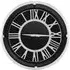 Small Round Silent Wall Clock 35cm - Silver