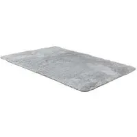 Soft Shag Rug with Non Slip Grip Dots - Grey