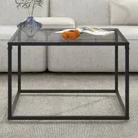 Square Glass Top Coffee Table - Grey