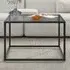 Square Glass Top Coffee Table - Grey