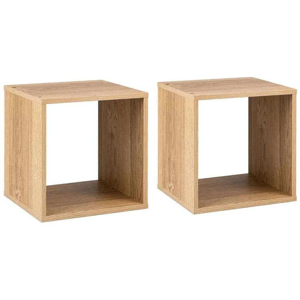Stackable Nightstand Set of 2 - Natural
