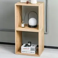 Stackable Nightstand Set of 2 - Natural