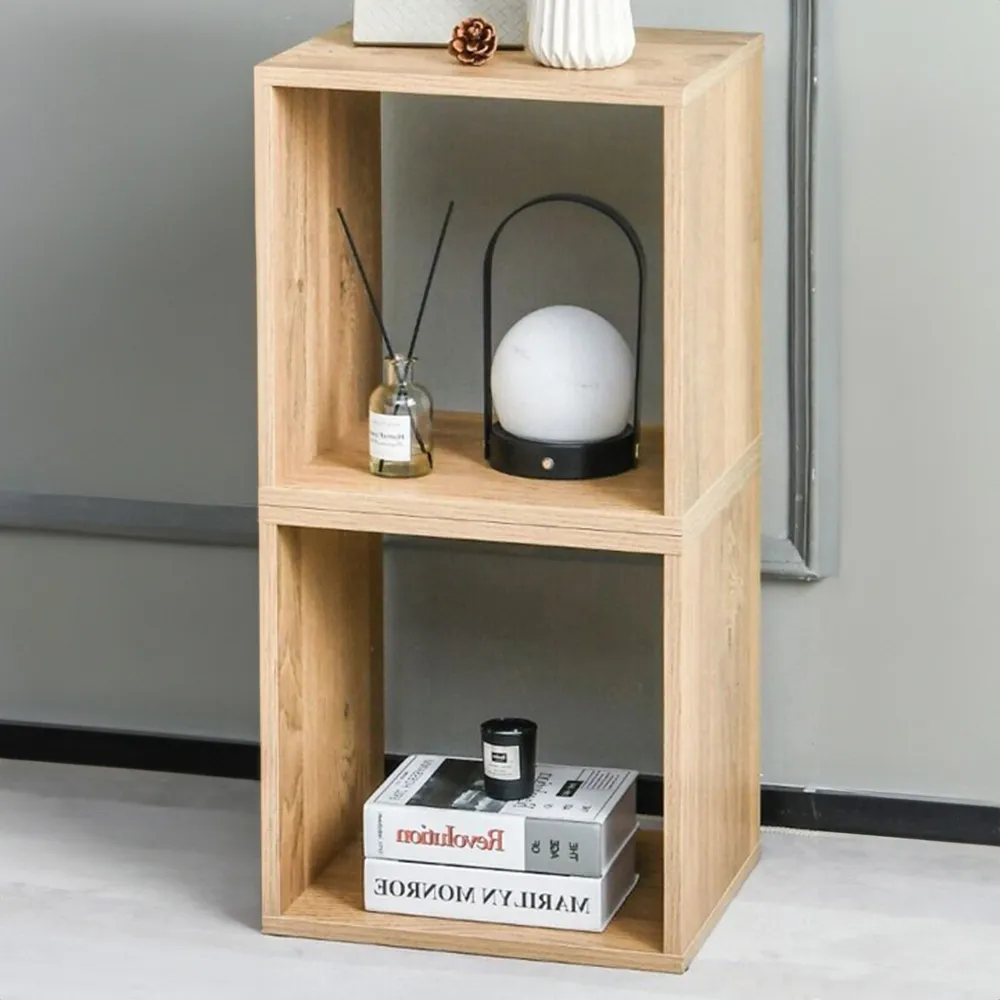 Stackable Nightstand Set of 2 - Natural image