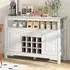 Storage Cabinet with Wine Rack - White